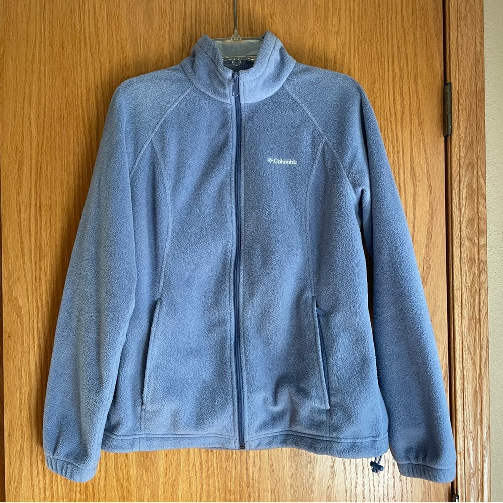 Women’s Blue Columbia Fleece Zip Up Jacket Size Large
